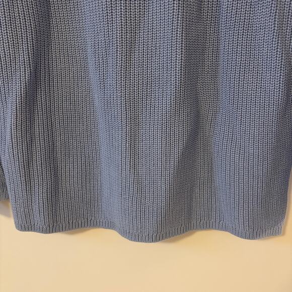 NWT Talbots Shaker Stitch Cable Knit Long Sleeve Sweater 1X V Neck 100% Cotton - Picture 8 of 8